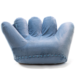 Дизайнерское плюшевое кресло в форме руки голубое Poltronova Joe Plush Baby Blue Armchair варинант исполнения - 1 | Loft Concept в Казани