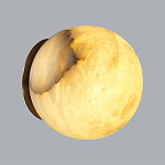 Настенно-потолочный светильник с плафоном в форме шара из алебастра Cryptocrystalline Stone варинант исполнения - 9 | Loft Concept в Казани