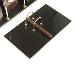 Настольный письменный набор из лемезита и змеевика с часами Royal Accessory варинант исполнения - 3 | Loft Concept в Казани