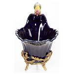 Чаша темно-синего цвета из фарфора с разноцветной птичкой Eden Garden porcelain and bronze варинант исполнения - 10 | Loft Concept в Казани