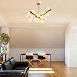 Люстра подвесная фигурная с белыми лампами в форме шара Felicitat варинант исполнения - 1 | Loft Concept в Казани