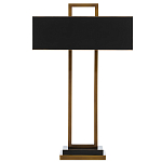 Настольная лампа прямоугольная с черным абажуром Strictness of Forms варинант исполнения - 2 | Loft Concept в Казани