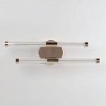 Бра с круглым основанием золотого цвета и двумя вертикальными плафонами Hex Scaffold варинант исполнения - 3 | Loft Concept в Казани