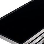 Столик журнальный с черной стеклянной столешницей Embodiment of Contemporary Art  варинант исполнения - 2 | Loft Concept в Казани