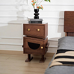 Тумбочка прикроватная с ящиком и дверцей Робот Robot Desk варинант исполнения - 2 | Loft Concept в Казани