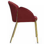 Стул бордовый на золотистых ножках Burgundy Chair варинант исполнения - 2 | Loft Concept в Казани