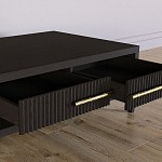 Кофейный стол Primo с двумя ящиками Темный орех варинант исполнения - 6 | Loft Concept в Казани