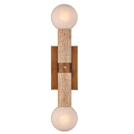 Бра цилиндрической формы с 2-мя плафонами белого цвета Marble Glow варинант исполнения - 1 | Loft Concept в Казани