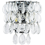 Бра с хрустальными подвесками в виде капель Antoine Crystal Drops Chrome Wall Lamp варинант исполнения - 1 | Loft Concept в Казани