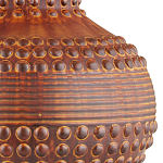 Настольная лампа темно-коричневая с тканевым абажуром в форме конуса Сhieftain варинант исполнения - 1 | Loft Concept в Казани