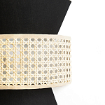 Бра с плетеным декором из ротанга Bonnie Wicker Black Wall Lamp варинант исполнения - 3 | Loft Concept в Казани