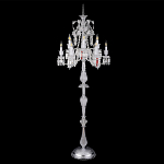 Торшер с 12-ю белыми текстильными абажурами и хрустальными подвесками Lustre Reverie варинант исполнения - 3 | Loft Concept в Казани