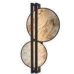 Бра из двух каменных дисков в металлической раме Constellation варинант исполнения - 1 | Loft Concept в Казани