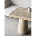 Столик приставной с квадратной столешницей Textured Cream Table варинант исполнения - 6 | Loft Concept в Казани
