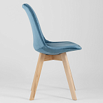 Стул с мягким велюровым сиденьем Arvika Blue варинант исполнения - 2 | Loft Concept в Казани