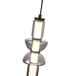 Подвесной светильник из дымчатого стекла цилиндрической формы с чёрным металлическим основанием Hiding secrets варинант исполнения - 6 | Loft Concept в Казани