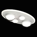 Потолочный светильник овальной формы белого цвета с 4-мя лампами Lunar Pebbles варинант исполнения - 2 | Loft Concept в Казани