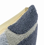 Чехол на подушку с рисунком серо-синего цвета Elan Textured варинант исполнения - 3 | Loft Concept в Казани