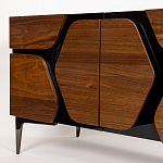 ТВ-тумба с узором из шпона на фасаде Sahara варинант исполнения - 6 | Loft Concept в Казани