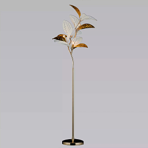 Торшер в виде белых и золотых листьев Defoliation
