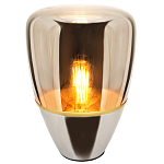 Настольный светильник со стеклянным плафоном коньячного цвета Carmella Globe Brown Glass Table Lamp варинант исполнения - 1 | Loft Concept в Казани