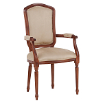 Стул с подлокотниками из натурального бука бежевый Solid Luxury варинант исполнения - 2 | Loft Concept в Казани