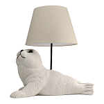 Настольная лампа в детскую Белый морской котик варинант исполнения - 1 | Loft Concept в Казани