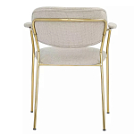 Стул Singer Chair с подлокотниками серый на золотистых ножках варинант исполнения - 4 | Loft Concept в Казани