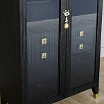 Дизайнерский шкаф витрина Elsa Dreams Black с 4-мя ящиками варинант исполнения - 3 | Loft Concept в Казани