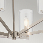 Люстра с 6-ю прозрачными цилиндрическими плафонами Kichler варинант исполнения - 13 | Loft Concept в Казани