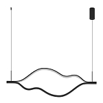 Подвесной светильник волнообразный изогнутый черного цвета 4000К Spiral Lighting варинант исполнения - 3 | Loft Concept в Казани