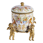 Шкатулка на ангелах из фарфора с бронзовыми элементам Eden Garden варинант исполнения - 1 | Loft Concept в Казани