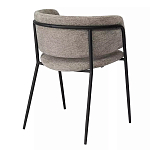 Стул полукруглый с каркасом из металла и мягким сиденьем и спинкой Soft Chenille варинант исполнения - 1 | Loft Concept в Казани