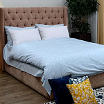 Постельное белье голубого цвета из перкаля с принтом 200х220 см Aurora Allure варинант исполнения - 5 | Loft Concept в Казани