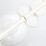 Подвесной светильник линейный с прозрачными стеклянными шарами разного диаметра Eurofase варинант исполнения - 13 | Loft Concept в Казани