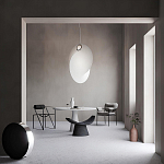 Подвесной светильник белый с фигурным тканевым плафоном White Whirlwinds варинант исполнения - 5 | Loft Concept в Казани