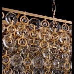 Люстра овальная каскадная с подвесками в форме колец Galaxy of Light варинант исполнения - 3 | Loft Concept в Казани