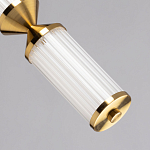 Подвесной светильник с двумя белыми рифлеными цилиндрическими плафонами Golden Swirl варинант исполнения - 6 | Loft Concept в Казани