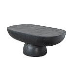 Столик кофейный черного цвета с овальной столешницей и круглым основанием Black Dalmen Table варинант исполнения - 5 | Loft Concept в Казани