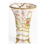 Ваза из фарфора с бронзовой стрекозой  Paradise Dragonfly варинант исполнения - 2 | Loft Concept в Казани