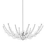 Люстра  с круглыми прозрачными шарами на серебряном каркасе Silver Stalk варинант исполнения - 2 | Loft Concept в Казани