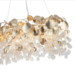 Люстра с декоративными подвесками из прозрачного стекла в форме монеток FAIRYTREE Light варинант исполнения - 9 | Loft Concept в Казани