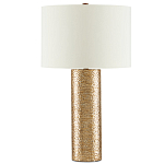 Настольная лампа золотая с цилиндрическим абажуром Golden Mosaic варинант исполнения - 2 | Loft Concept в Казани