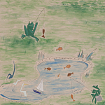 Обои ручная роспись Promenade Special Colourway on pink painted Xuan paper варинант исполнения - 2 | Loft Concept в Казани