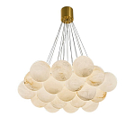 Люстра подвесная круглая с сферическими плафонами из натурального камня Glowing Spheres варинант исполнения - 10 | Loft Concept в Казани