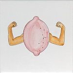 Плитка дизайнерская с узором Лимон варинант исполнения - 2 | Loft Concept в Казани