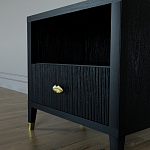 Прикроватная тумбочка с полкой Elsa Dreams Black варинант исполнения - 3 | Loft Concept в Казани