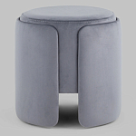 Пуф Alice Poof Grey Серый велюр варинант исполнения - 2 | Loft Concept в Казани