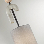 Подвесной светильник с серым тканевым плафоном Flourish варинант исполнения - 4 | Loft Concept в Казани