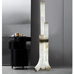 Торшер геометрический с тремя мраморными плафонами Marble Tripod варинант исполнения - 4 | Loft Concept в Казани